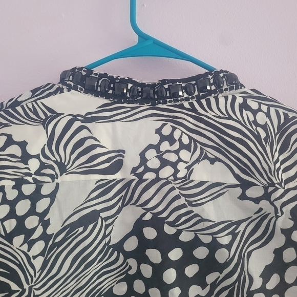 Robert Graham Valentina Tunic black and white print Size Small - Picture 9 of 14